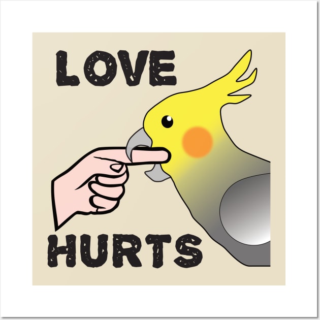 Love Hurts - Cockatiel Male Wall Art by Einstein Parrot